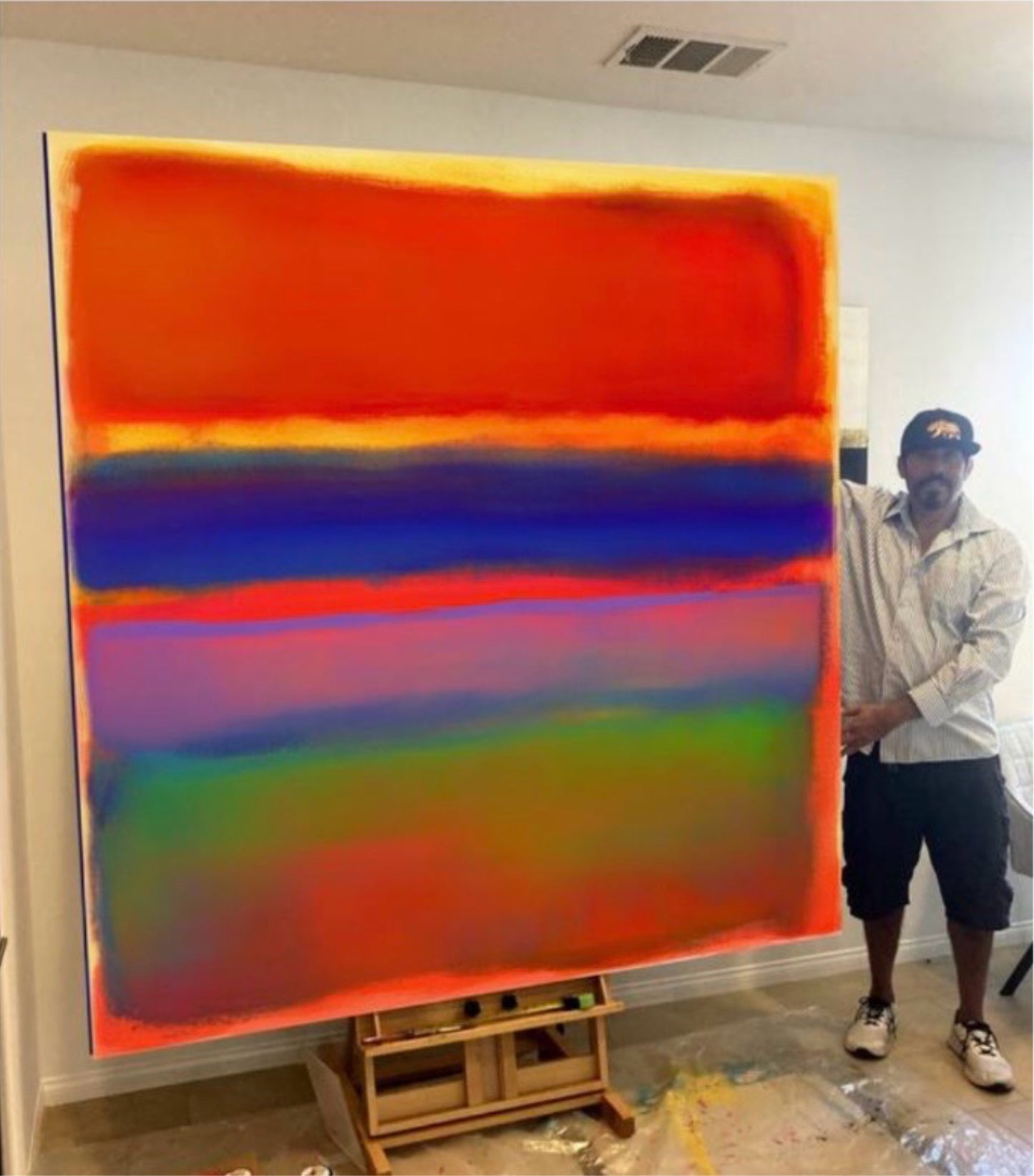 Rothko-inspired modern abstract artwork by Robert Erod showcasing layered color fields and a contemporary minimalist aesthetic.